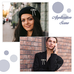 6 шт. 2 стиля броши-банты из сплава со стразами для одежды JEWB-DC0001-25