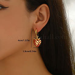 Серьги-кольца из латуни с эмалью&nbsp;XF3757-1