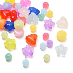 4 стиль прозрачных акриловых бусин&nbsp;MACR-YW0001-62