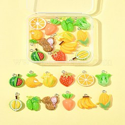 24шт 12 стиля непрозрачные подвески из смолы&nbsp;RESI-FS0002-07