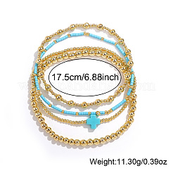 Комплект из 4 готического латунного браслета-креста YK6983-6