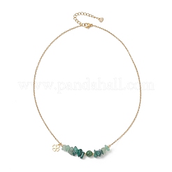 Женские ожерелья-цепочки из натурального зеленого авантюрина&nbsp;NJEW-JN05741-01