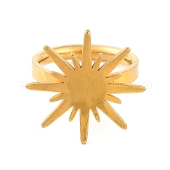 Ионное покрытие (ip) sun 304 нержавеющая сталь перстни для женщин&nbsp;RJEW-S414-14B-G