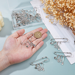 12 шт. брошь-подвеска в виде шляпы ведьмы и метлы JEWB-FH00018