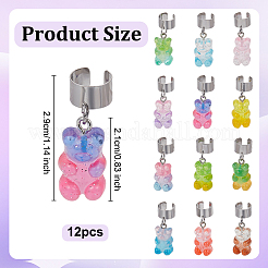 12 шт. подвеска-стетоскоп в виде медведя из смолы HJEW-OC00160