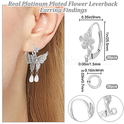 20 шт. латунные серьги с защелкой&nbsp;FIND-BBC0003-19P