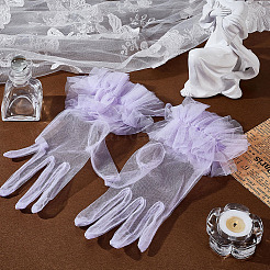 Кружевные перчатки AJEW-WH0070-41C