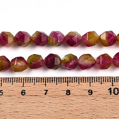 Окрашенные природные белый нефрит бисер пряди G-T139-8mm-45I