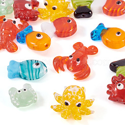 16 шт. 8 вида бугорчатых стеклянных бусин&nbsp;LAMP-TA0001-85