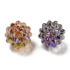 УФ-покрытие радужные прозрачные акриловые бусины&nbsp;MACR-M031-01