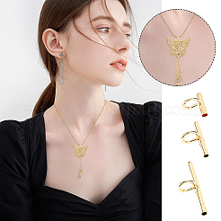 12 шт. 3 стиля латунных трубчатых дужек DIY-FH0007-67G