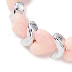 3шт. 3-х цветные акриловые и ccb бисерные эластичные браслеты для женщин BJEW-JB12165