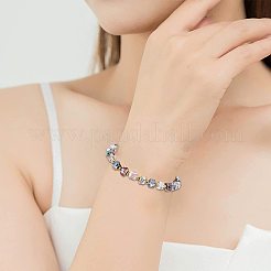 210 шт. 6-х цветные гальванизированные бусины из натуральной лавы G-OC0001-97