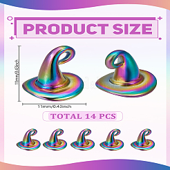 14шт радужные подвески из сплава&nbsp;FIND-LP0002-78