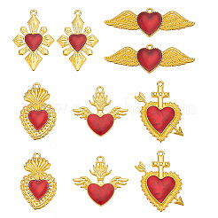 10шт 5 стиля подвески из сплава с эмалью&nbsp;ENAM-FP0001-93