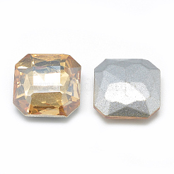 Заостренные заднее стекло горный хрусталь кабошоны RGLA-T033-10x10mm-09