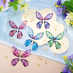 Наборы для самостоятельного изготовления сережек-подвесок в виде крыльев бабочки&nbsp;DIY-TA0013-27