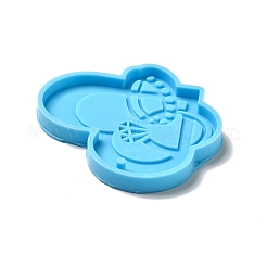 Сердце с кольцами кулон своими руками силиконовые Молды&nbsp;LS-SIMO-h004-11