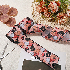 Полиэстеровая лента с рисунком тыквы&nbsp;OCOR-WH20003-66