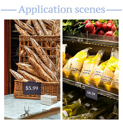 Стираемая пвх этикетка для еды дисплей классная доска зажим AJEW-TAC0034-06