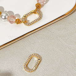 6 шт. латунные микропаве прозрачные кубические циркониевые кольца с пружинным затвором KK-BBC0020-05