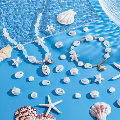 210 шт. 6 стиля бусины из искусственного жемчуга из АБС-пластика OACR-GA0001-26