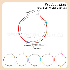 5 шт. 5 цвета&nbsp;NJEW-CY0001-04