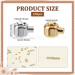 100 шт. 2 цвета латунные обжимные бусины KK-ME0003-11