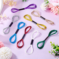 8 моток 8 цветов 6-слойная полиэстеровая металлизированная вышивальная нить DIY-TAC0020-73