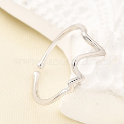 Ecg 925 серебряные манжеты кольца для женщин&nbsp;RJEW-S631-04P