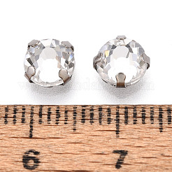 Плоская круглая вышивка стразами KK-N282-01B-P