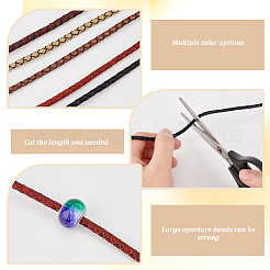 5м 5-х цветный круглый плетеный кожаный шнур OCOR-GA0001-71