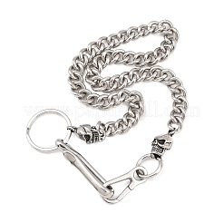 Цепи из кубинской звеньевой цепи из нержавеющей стали 304 с S-образными крючками AJEW-D001-01B-ASP
