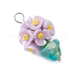 Подвески для цветочных горшков из стеклянных бус PALLOY-MZ00520-04