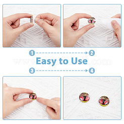 12 набор из 12-х стильных светящихся самоклеящихся стеклянных глаз-кабошонов GLAA-CA0001-58