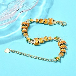 Латунные браслеты-цепочки с микропаве из кубического циркония для женщин&nbsp;BJEW-H639-01G