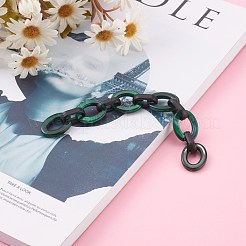 Имитация драгоценного камня и непрозрачные акриловые кабельные цепи AJEW-JB00910-04