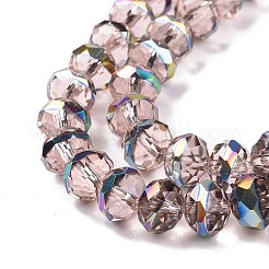 Прозрачные стеклянные бусины гальваническим пряди&nbsp;GLAA-F122-02B