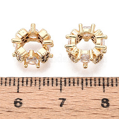 Латунь микропаве прозрачный кубический цирконий европейский бисер KK-N275-07G