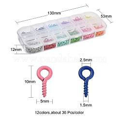 Окрашенные распылением железные винты с проушиной IFIN-YW0001-37A