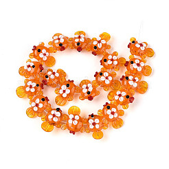 Бусы лэмпворк ручной работы&nbsp;LAMP-N036-21B