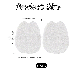 Стельки из волокнистого материала для передней части стопы&nbsp;AJEW-WH20064-10