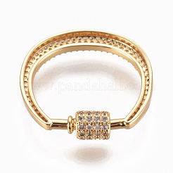 Латунь микропаве кубический цирконий винт карабин подвески с замком ZIRC-F105-12G