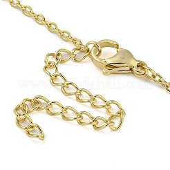 Ожерелья с подвеской в виде кошки из латуни с микро-паве и прозрачным кубическим цирконием для женщин NJEW-Z042-01G-02