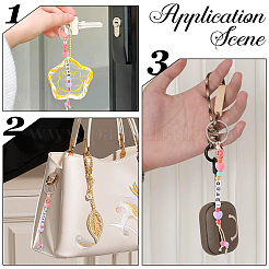 1000 шт. 5 вида акриловых бусин с горизонтальными отверстиями в виде букв&nbsp;MACR-PA0001-34