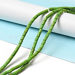 Синтетических нитей бирюзовые бусы X-TURQ-G120-4x6mm-08