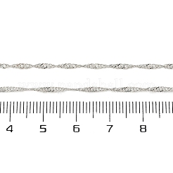 Латунные цепочки сингапур ожерелья для женщин&nbsp;NJEW-D302-34P