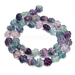 Нити резных бусин из натурального флюорита G-L634-J04-A02