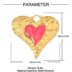 Большие эмалевые подвески из нержавеющей стали 304&nbsp;STAS-OY006-28G