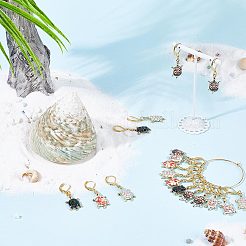 Маркеры с замком в виде черепахи HJEW-SC0001-39